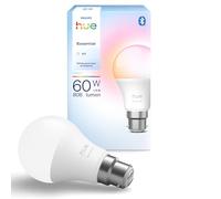 Philips Hue Essential LED A60 Smart Bulb, White and Color Ambiance, E27 Base, 8W, 2200K-6500K, 806 Lumens, Dimmable LED Bulb, Smart Lighting Works with Alexa, Google Assistant, and Apple Home, 1 Pack