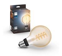 Philips Hue White Ambiance Filament Single Smart LED Globe [E27 Edison Screw] - 550 Lumens. Works with Alexa, Google Assistant and Apple Homekit, New