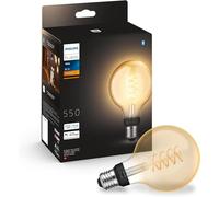 Philips Hue Filament Retro Globe Light Bulb, G93, E27 | Soft Warm White Light, Smart LED, 7.2W, Dimmable, Bluetooth App Control, Smart Home