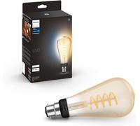 Philips Hue White Ambiance Filament ST64 Single Smart Bulb [B22 Bayonet Cap]. Works with Alexa, Google Assistant and Apple HomeKit