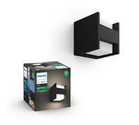 Philips Hue Fixed Matt Black Mains-Powered Led Outdoor Lantern Wall Light 1150Lm (Dia)13Cm