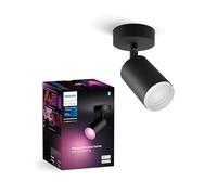 Philips Hue White & Color Ambiance Fugato Spot 1 FLG. Black 1x350lm, dimmable, 16 Million Colours, app-controllable, Compatible with Amazon Alexa (Echo, Echo Dot)
