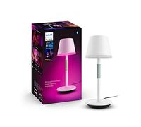 Philips Hue Go Smart Portable Table Lamp [Downlight - White] White & Colour Ambiance LED with Bluetooth, Office. Works with Alexa