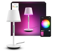 Philips Hue Go Smart Portable Table Lamp [Downlight - White] White & Colour Ambiance LED with Bluetooth, Office. Works with Alexa