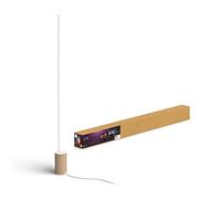 Philips Hue Gradient Signe White & Colour Ambiance [Oak Finish] Smart Table Light LED with Bluetooth. for Bedroom, Livingroom. Works with Alexa, Google Assistant and Apple HomeKit.