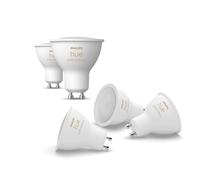 Philips Hue GU10 Spotlight Bulb, 5 Pack | White Ambiance Light, Smart LED, 400lm, 4.2W, Dimmable, Bluetooth App Control, Smart Home