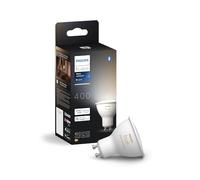 Philips Hue GU10 Spotlight, White | Warm to Cool White Ambience Light, Smart LED, Dimmable, 400 Lumens, Energy Efficient, Bluetooth App Control, Smart Home