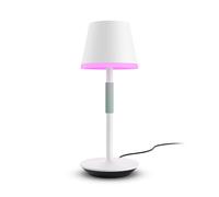 Philips Hue Go Smart Portable Table Lamp [Downlight - White] White & Colour Ambiance LED with Bluetooth, Office. Works with Alexa