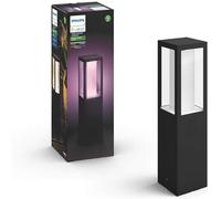 Philips Hue Impress Outdoor Pedestal Light, Smart Home, Black | White and Colour Ambiance Light, Smart LED, 1180lm, IP44, 8W, Dimmable, Requires Hue Bridge, Smart LED