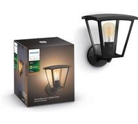Philips Hue Inara Outdoor Lantern Wall Light, Vintage Design, Black | Cool to Warm White Ambiance Light, Smart LED, Weatherproof (IP44), Hue Bridge Required (Sold Separate), Dimmable, Smart Home