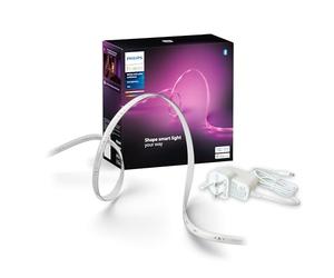 Philips Hue Indoor 10 m Smart LED Solo Lightstrip Basic Set, 1 Pack, Control with The Hue App, Compatible with Alexa, Google Assistant and Apple HomeKit, White