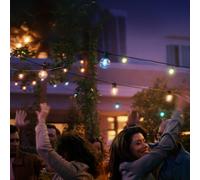 Philips Hue Festavia Globe Outdoor String Lights, White and Color Ambiance, 14 M, 20 Bulbs, Dimmable, Control with Hue App, Works with Alexa, Google Assistant, and Apple Home