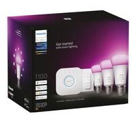 Philips Hue White & Colour Ambiance E27 Starter Kit | 3x Bulbs + Dimmer + Bridge