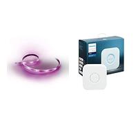Philips Hue Lightstrip Plus [2m] White & Colour Ambiance Smart LED Kit with Bluetooth + Bridge. Works with Alexa, Google Assistant and Apple Homekit