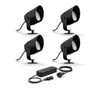 Philips Hue Lily XL Basic Set of 4 Garden Spots (Anthracite) - White and Colored Light - Includes Power Cable Garden Lighting - Hue White and Color Ambiance