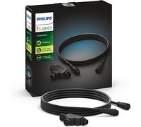 Philips Hue Low Voltage Extension Cable + T-Connector, 2.5 m, Black | Outdoor Use, Easy to Install and Extend, Low-Volt, Plug & Play System, Type C Plug, Waterproof, Smart Home