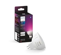 Philips Hue MR16 Spotlight Bulb, GU5.3, 1 Pack | White and Colour Ambiance Light, Smart LED, 12V, Bi-Pin Design, Dimmable, Bluetooth App Control, Smart Home