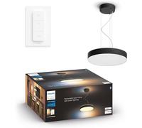 Philips Hue NEW Enrave White and Colour Ambiance Ceiling Pendant Smart Light [Black] Suitable for Kitchen and Dining, with Bluetooth, Works with Alexa, Google Assistant and Apple Homekit, New