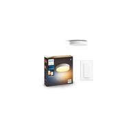Philips Hue NEW Infuse White and Colour Ambiance Smart Ceiling Light [Medium - White] with Bluetooth. Works with Alex