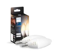 Philips Hue New White Ambiance Smart Light Bulb 2 Pack [E14 Small Edison Screw] Works with Alexa, Google Assistant and Apple Homekit. for Indoor Home