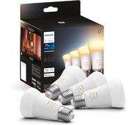 Philips Hue NEW White Ambiance Smart Light Bulb 4 Pack 60W - 800 Lumen [E27 Edison Screw] With Bluetooth. Works with Alexa, Google Assistant and Apple