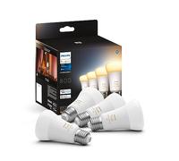 Philips Hue New White Ambiance Smart Light Bulb 4 Pack 60W - 800 Lumen [E27 Edison Screw] with Bluetooth. Works with Alexa, Google Assistant and Apple Homekit.