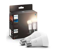 Philips Hue White Smart Bulb Twin Pack LED [E27 Edison Screw] with Bluetooth. Works with Alexa and Google Assistant, - A Certified for Humans