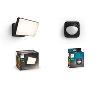 Philips Hue Outdoor Bundle - Wireless Motion Sensor (IP54) + Welcome Floodlight White 15 W (2300 lm) - Smart Garden Security