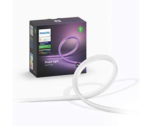 Philips Hue Outdoor Lightstrip, 2M | White and Colour Ambience, Smart LED, 16 Million Colours, Dimmable, Bluetooth App and Voice Control, Smart Home