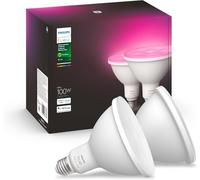 Philips Hue PAR38 - Foco para exteriores, Color Blanco y Blanco, paquete de dos unidades, requiere Puente Hue, Compatible con Alexa, Apple HomeKit y Google Assistant