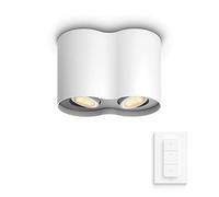 Philips Hue Pillar White Ambiance Double Spotlight Smart Led Bulbs [Gu10] with Bluetooth Works with Alexa, Google Assistant and Apple Homekit
