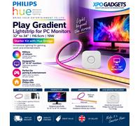 Philips Hue Play Gradient 32-34" PC Monitor LED Lightstrip Starter Kit Hue Bridg