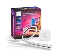 Philips Hue Play Gradient PC Lightstrip and Hue Bridge, Bundle | 24-27 Inch Screens, White and Colour Ambiance Light, Smart LED, PC Starter Kit Backlight Lighting, Smart Home