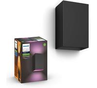 Philips Hue Resonate White and Colour Ambiance LED Smart Outdoor Wall Light, Black, Compatible with Alexa, Google Assistant and Apple HomeKit, New