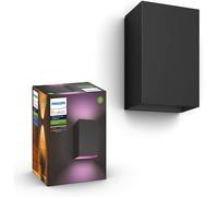 Philips Hue Resonate White and Colour Ambiance LED Smart Outdoor Wall Light, Black, Compatible with Alexa, Google Assistant and Apple HomeKit