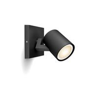 Philips Hue Runner White Ambience, 1 Faretto singolo Smart LED GU10 1x5W, Dimmerabile, Tutte le TonalitÃ di Bianco, , Controllo tramite App o Smart Speaker (Alexa, Google Home), Nero