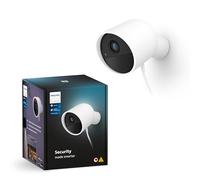 Philips Hue Secure Wired Camera-1 Pack, 1080P Resolution, Notifications, Seamless Integration, Continuous Power, Indoor and Outdoor, White. Free 24-Hour Video History