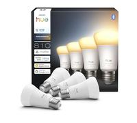 Philips Hue Smart A60 LED Bulb, White Ambiance, E27 Base, 6W, Full Spectrum Light 1000K-20000K, 810 Lumens, Dimmable Mood Lighting, Smart Lighting Works with Alexa, Google, and Apple Home, 4 Pack