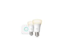 Philips Hue Smart Bulbs Starter Kit Smart Bulb White 9.5 Watt E27 x2 + Philips Hue Bridge