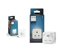 Philips Hue Smart Button Smart Lighting Accessory, with Wireless Control Hue Smart Plug with Bluetooth