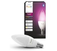 Philips Hue Smart LED Candle Bulb, B39, E14, 1 Pack, White and Color Ambiance, Full Spectrum Light 1000 K-20000 K, 500 lm, Ultra-Low Dimming, Chromasync, Alexa, Google Home, Apple Home