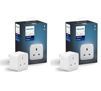 Philips Hue Smart Plug for Smart Home Automation. Works with Alexa, Google Assistant and Apple Homekit, White (Pack of 2)