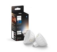 Philips Hue Smart Spotlight Bulb, 2 Pack | Soft Warm White Light, Smart LED, 400lm, 5.1W, Bluetooth App Control, Smart Home