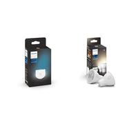 Philips Hue Smart Wall Switch Module Single Pack. Accessory for Indoor Home Smart LED Lighting & New White Smart LED Light Bulb 2 Pack [GU10 Spot] with Bluetooth Works with Alexa