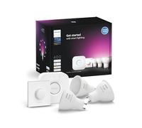 Philips Hue Starter kit: 3 GU10 Smart spotlights + Smart Button White and Colour Ambiance