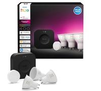 Philips Hue Starter Kit Bridge Pro + 3 Gu 10 Spotlights + Button, White And Colour Ambience Smart Bulbs, Light Hub, Works With