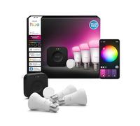 Philips Hue Starter Kit Bridge Pro + Smart Button + 3 A 60 E 27 Bulbs, White And Colour Ambience, Light Hub, Works With Apple