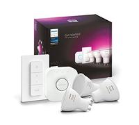 Philips Hue White and colour ambience Starter kit: 3 GU10 smart spotlights + dimmer switch