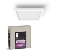 Philips Hue Surimu Ceiling Light, Square Panel, 30 x 30cm, White | Warm to Cool White Ambiance Light, Smart LED, 1760lm, Dimmable, 16 Million Colours, Bluetooth App Control, Smart Home