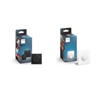 Philips Hue Tap Dial Switch [Black] Smart Lighting Control. Indoor Home Automation & Smart Button Accessory. Wireless Control of Livingroom Lights